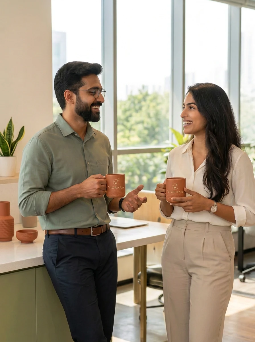Better office breaks with a VIORAAA-branded coffee cup